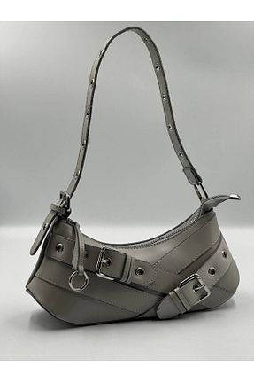 کیف دوشی طوسی زنانه چرم مصنوعی hill bag - کد 830708669