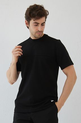 تیشرت مشکی مردانه اسلیم فیت RAVANELLI - کد 830821317