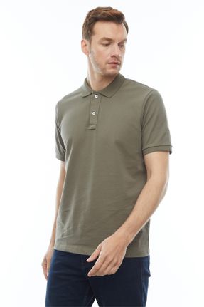تی شرت خاکی مردانه اورسایز تکی طراحی کد 830846068