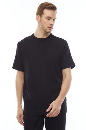 تی شرت مشکی مردانه اورسایز تکی طراحی کد 830834336