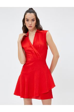 لباس قرمز زنانه بافتنی رگولار کد 723400565