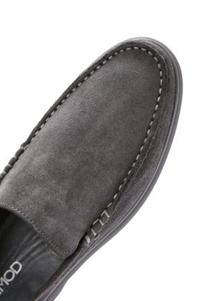 کفش لوفر طوسی مردانه پاشنه کوتاه ( 4 - 1 cm ) کد 810168509