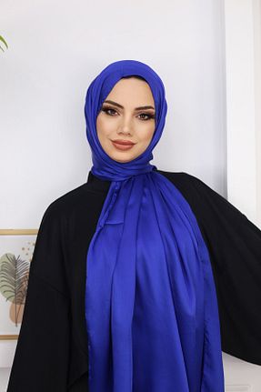 شال سرمه ای زنانه پلی ساتن Genel Markalar - کد 786629386