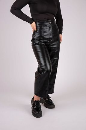 شلوار مشکی زنانه چرم مصنوعی Zeynolya Butik - کد 789961396