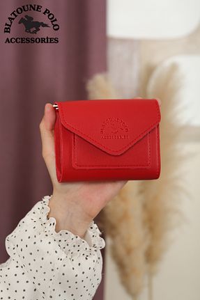 کیف پول قرمز زنانه چرم مصنوعی Blatoune Polo - کد 819337070