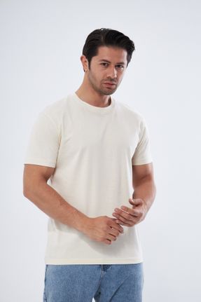 تی شرت سفید مردانه ریلکس تکی کد 822755145