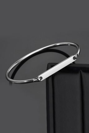 دستبند استیل طوسی مردانه فولاد ( استیل ) کد 51741027