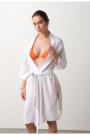 کافتان و کیمونو حجاب سفید زنانه %100 پنبه cottony.store - کد 825552712