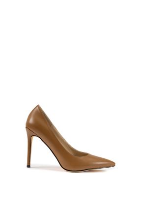 کفش پاشنه بلند کلاسیک قهوه ای زنانه پاشنه نازک پاشنه بلند ( +10 cm) کد 788962828