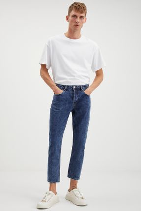 شلوار جین آبی مردانه پاچه لوله ای جوان استاندارد کد 768175781