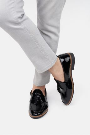 کفش کژوال مشکی مردانه چرم مصنوعی پاشنه کوتاه ( 4 - 1 cm ) پاشنه ساده کد 271496664