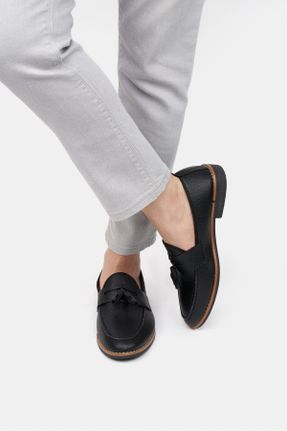 کفش کژوال مشکی مردانه چرم مصنوعی پاشنه کوتاه ( 4 - 1 cm ) پاشنه ساده کد 41730922