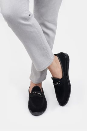کفش کژوال مشکی مردانه چرم مصنوعی پاشنه کوتاه ( 4 - 1 cm ) پاشنه ساده کد 817479755