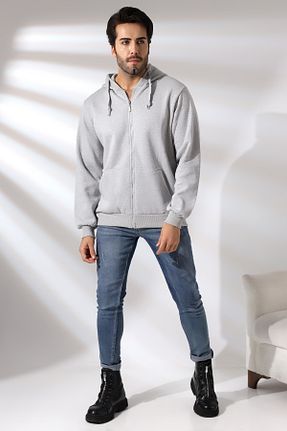 سوئیشرت طوسی مردانه ساده Endies - کد 782150490