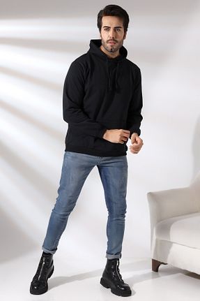 سوئیشرت مشکی مردانه ساده Endies - کد 782299574