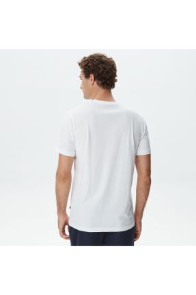 تی شرت سفید مردانه رگولار یقه گرد کد 738756468