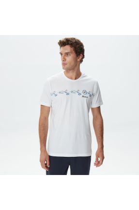تی شرت سفید مردانه رگولار یقه گرد کد 738756468