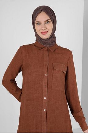 شال قهوه ای زنانه پلی استر Alvina - کد 799159350