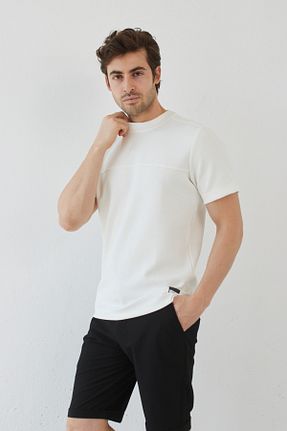 تیشرت سفید مردانه اسلیم فیت RAVANELLI - کد 830848885