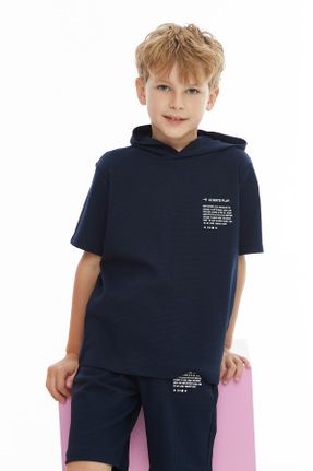 تی شرت سرمه ای بچه گانه اورسایز تکی طراحی کد 830927702
