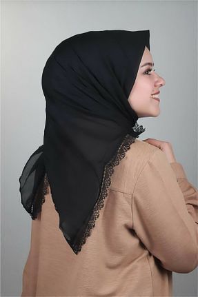 روسری مشکی پنبه ای Gültopu Eşarp & Şal - کد 71566654