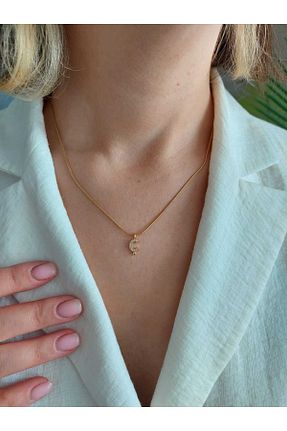 گردنبند استیل ( فولاد ) طلائی زنانه استیل (فولاد) LUCKY ACCESSORIES - کد 831615043