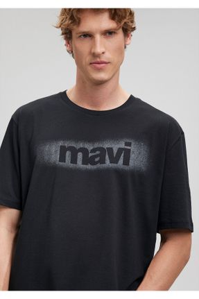 تی شرت طوسی مردانه رگولار یقه گرد پنبه (نخی) تکی کد 826692398