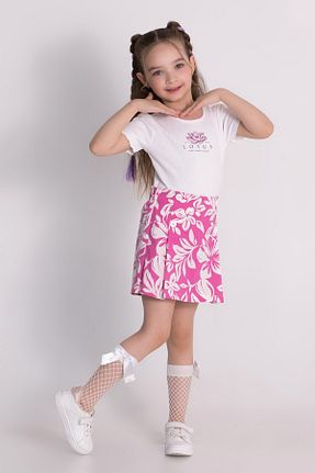ست بالاتنه و پائین تنه صورتی بچه گانه بافتنی DMB BOYS & GIRLS - کد 831252905