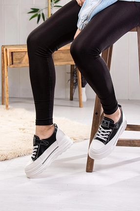 کفش اسنیکر مشکی زنانه چرم اصل Guja - کد 831240563