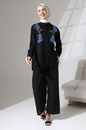 ست بالاتنه و پائین تنه مشکی زنانه بافتنی Mihran Butik - کد 831225188