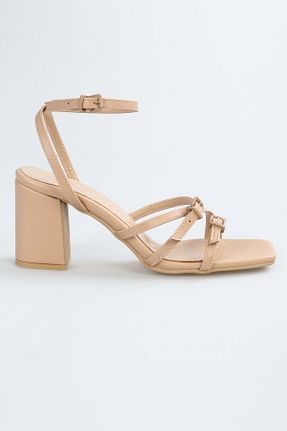 کفش پاشنه بلند کلاسیک بژ زنانه چرم مصنوعی Shoeberry - کد 831117521