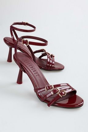 کفش پاشنه بلند کلاسیک زرشکی زنانه چرم لاکی Shoeberry - کد 831162070