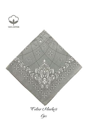 باندانا طوسی پنبه ای Fular Marketi - کد 457728123