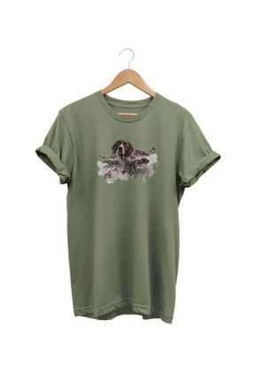 تی شرت خاکی زنانه رگولار یقه گرد کد 831178163