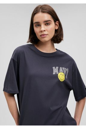 تی شرت طوسی زنانه ریلکس کد 773813620