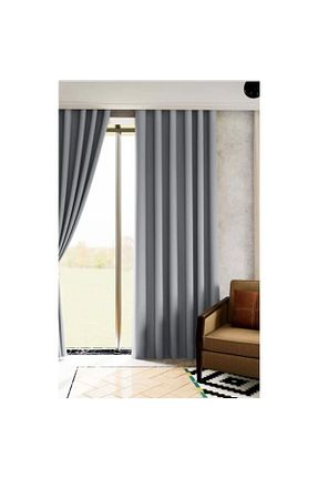 پرده زمینه طوسی پلی استر morpi - کد 761620525