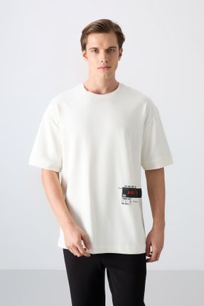 تی شرت نباتی مردانه اورسایز یقه گرد پنبه - پلی استر تکی جوان کد 817864641