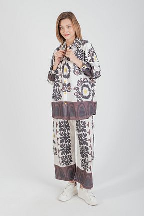 ست بالاتنه و پائین تنه رنگی زنانه تریکو Hatun Atila - کد 831190400