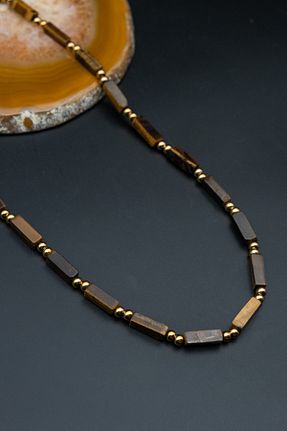 گردنبند جواهر قهوه ای زنانه سنگ طبیعی Serenite - کد 831299842