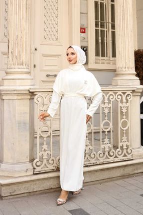 لباس سفید زنانه رگولار بافتنی کد 831364227
