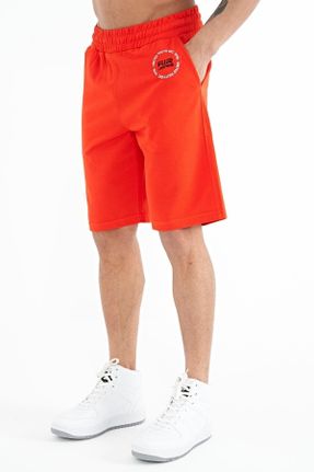 شلوارک نارنجی مردانه بافتنی پنبه - پلی استر رگولار کد 713576920