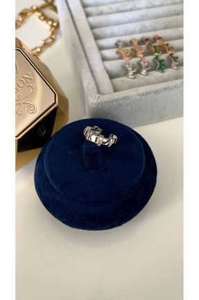 گوشواره غضروفی جواهر زنانه رودیوم SU PERİSİ TAKI BİJUTERİ - کد 831539351