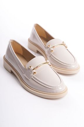 کفش لوفر بژ زنانه چرم لاکی Shoesers - کد 812879855