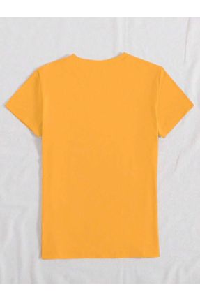 تی شرت زرد زنانه اورسایز کد 831515848