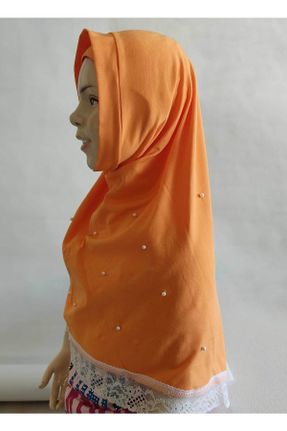 روسری نارنجی پنبه - پلی استر کد 738814383