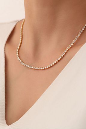 گردنبند استیل ( فولاد ) طلائی زنانه استیل (فولاد) FAZİİİ - کد 754752108