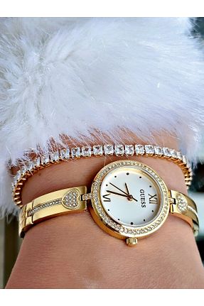 ساعت مچی طلائی زنانه 26-30 میلی متر Guess - کد 831604849