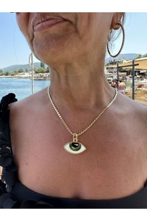 گردنبند جواهر سبز زنانه سرامیک کد 743216171