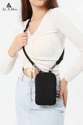 کیف دوشی مشکی زنانه پارچه ای AVCA - کد 144409609