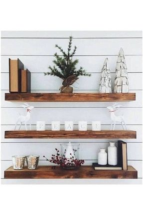 قفسه دیواری قهوه ای 80 سانتی متر Yggdrasil Home Decor - کد 806209760